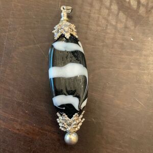 Glass Candy Striped Pendant